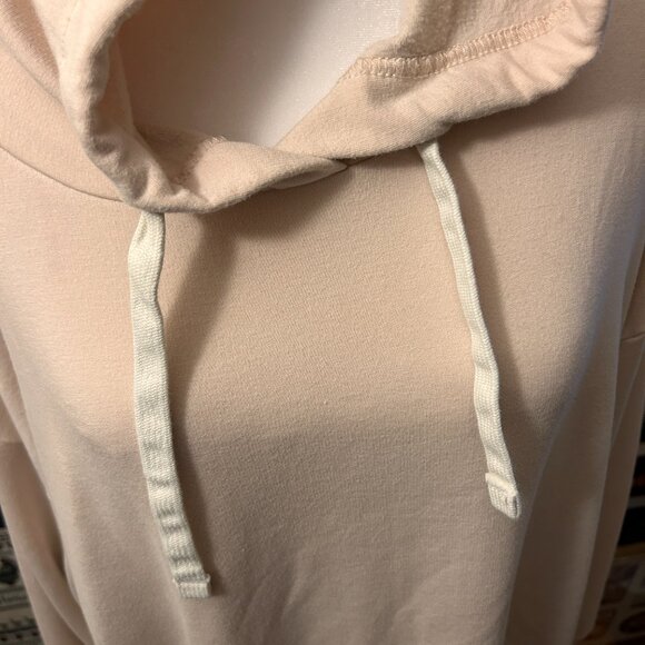 Buffalo David Bitton Oversized Hoodie – L – Blush Pink Soft Knit Pullover - Picture 4 of 5